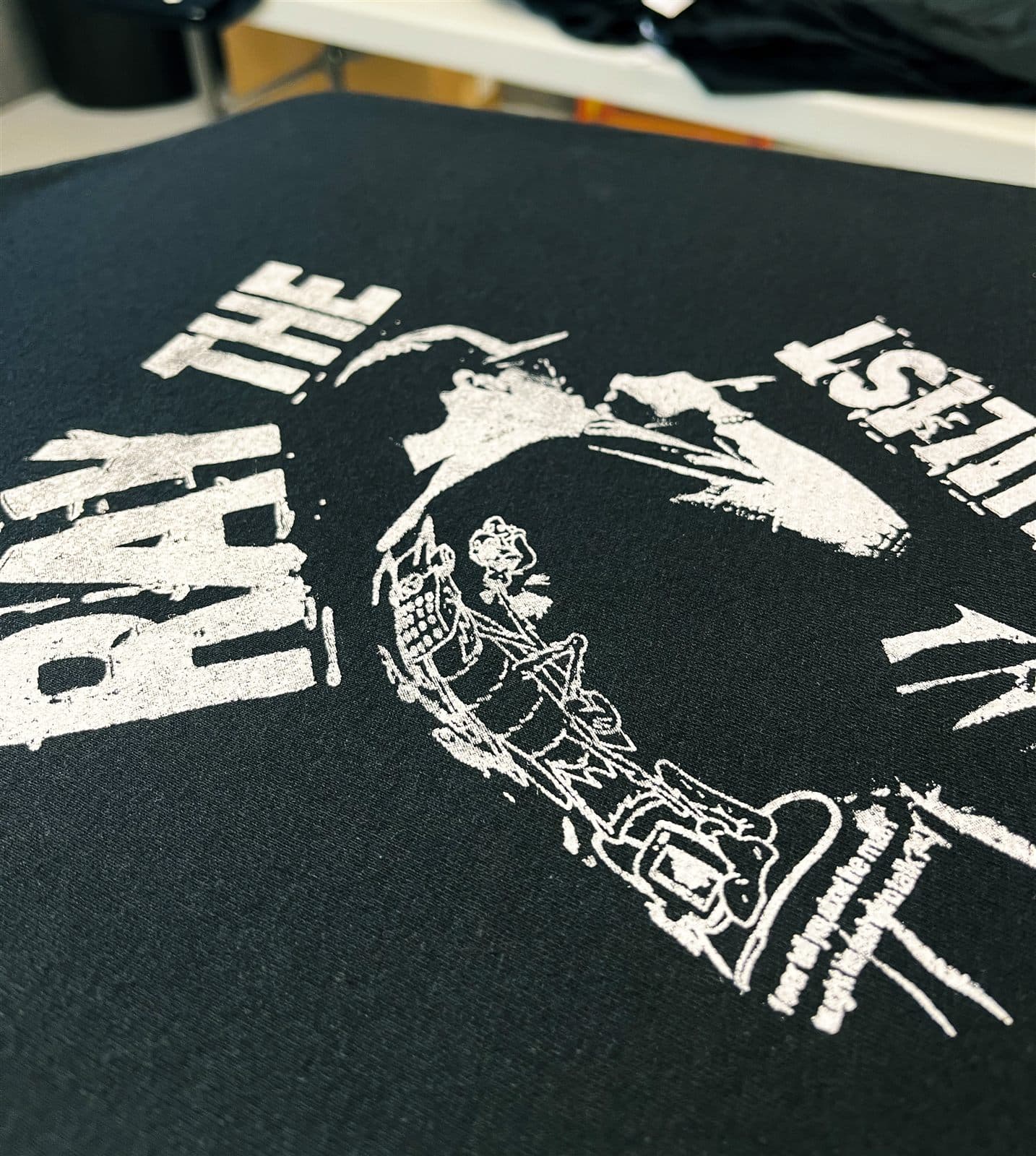 Custom screen-printed hoodie