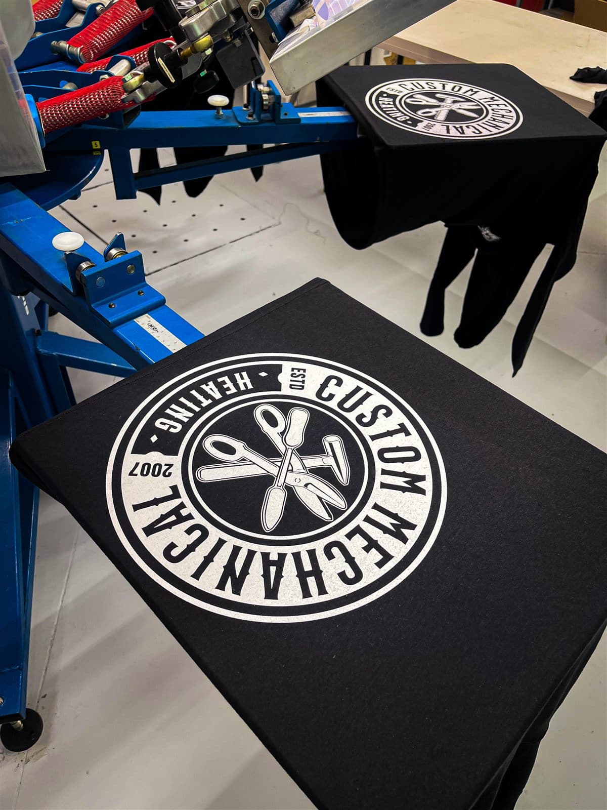 Custom apparel print detail